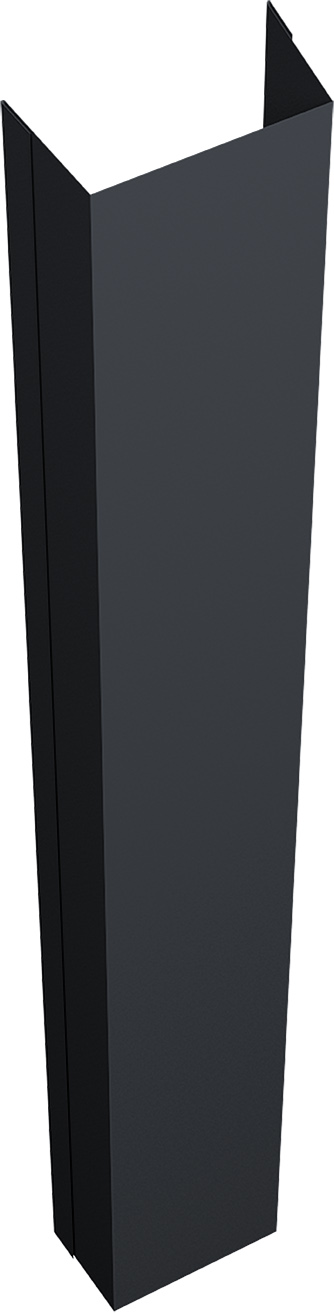Крепежная планка нижняя для забора жалюзи Техас Grand Line 0,45 Drap TwinColor RAL 7024 мокрый асфальт (3м)