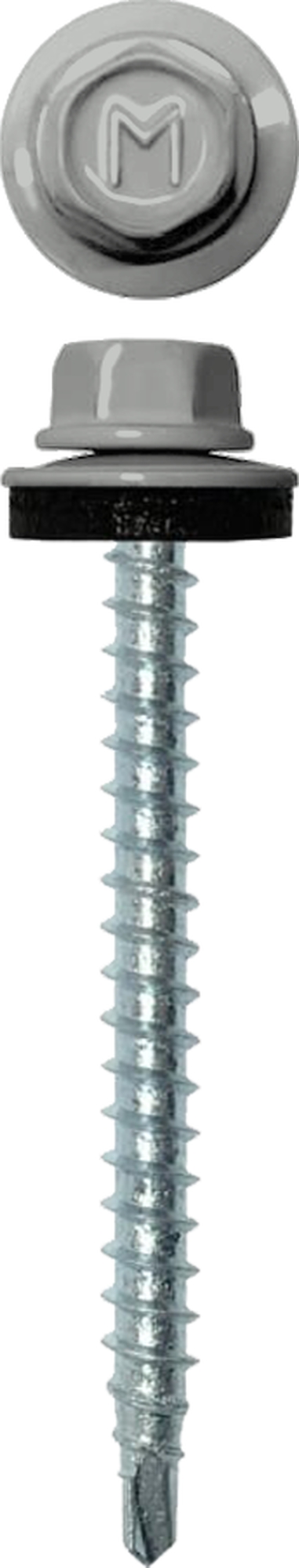 Саморез кровельный Daxmer 4,8х50 (150шт) сверло №1 RAL 7035