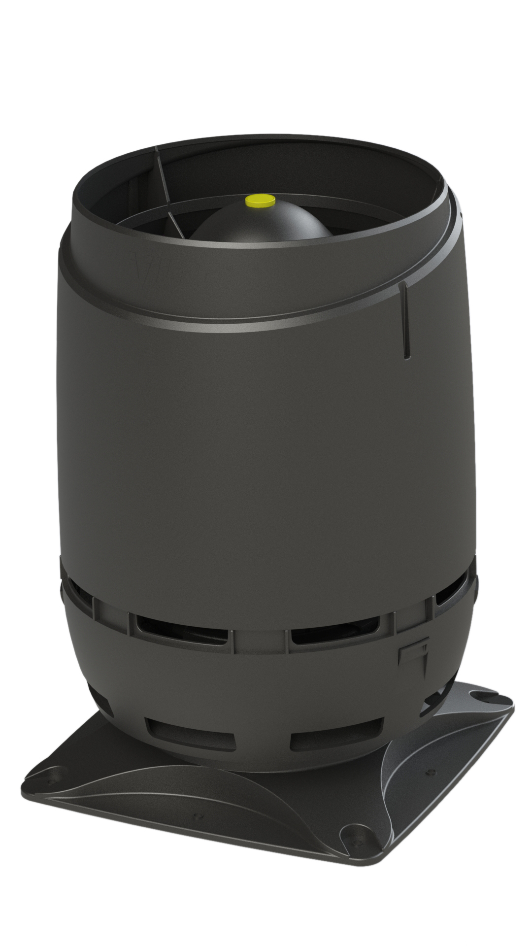Выход вентиляционный Vilpe Flow 125S с основанием 250x250 черный