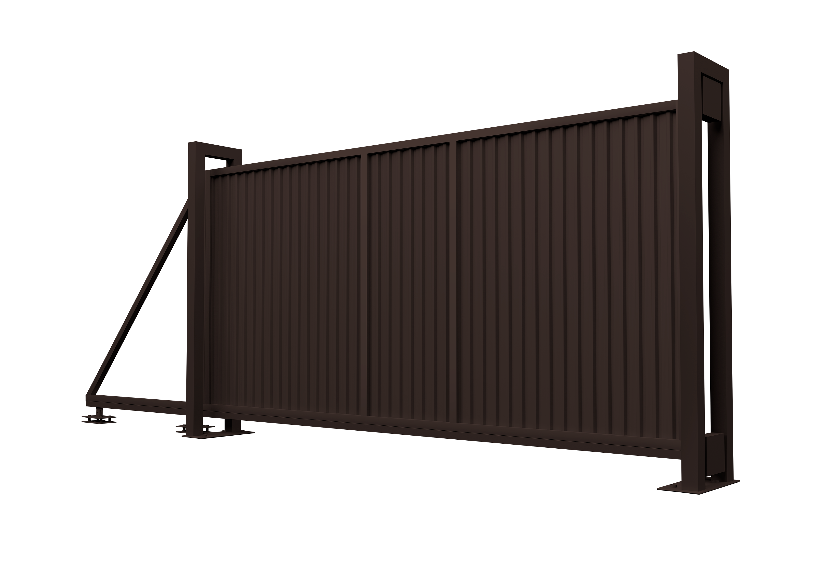 Ворота откатные Estet 2,0х4,5 RAL RR32