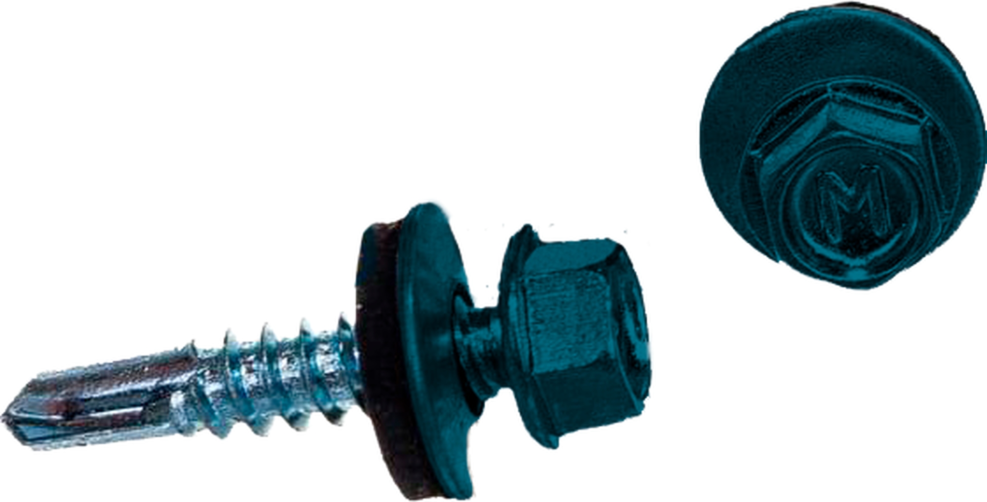 Саморез по металлу Daxmer 5,5х25 RAL 5009 (250) сверло №3