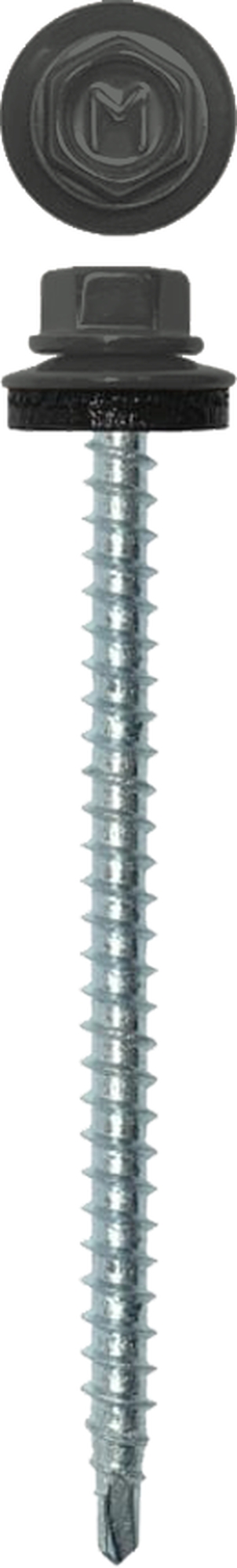 Саморез кровельный Daxmer 4,8х70 RAL 7005 (100) сверло №1