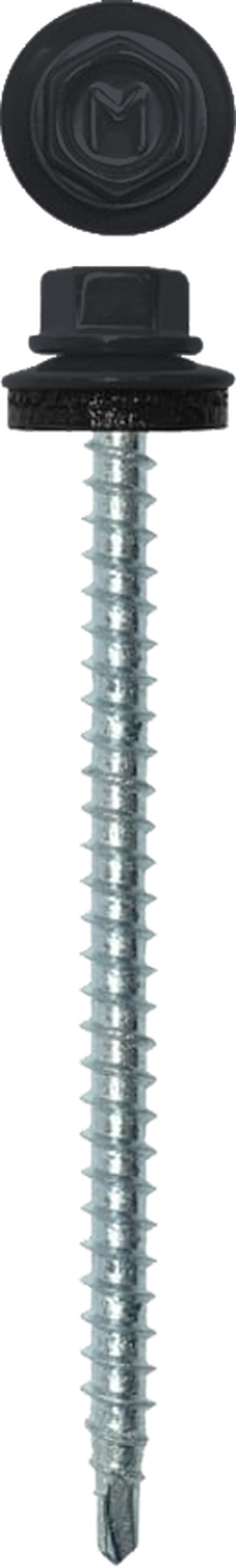 Саморез кровельный Daxmer 4,8х70 RAL 7024 (100) сверло №1