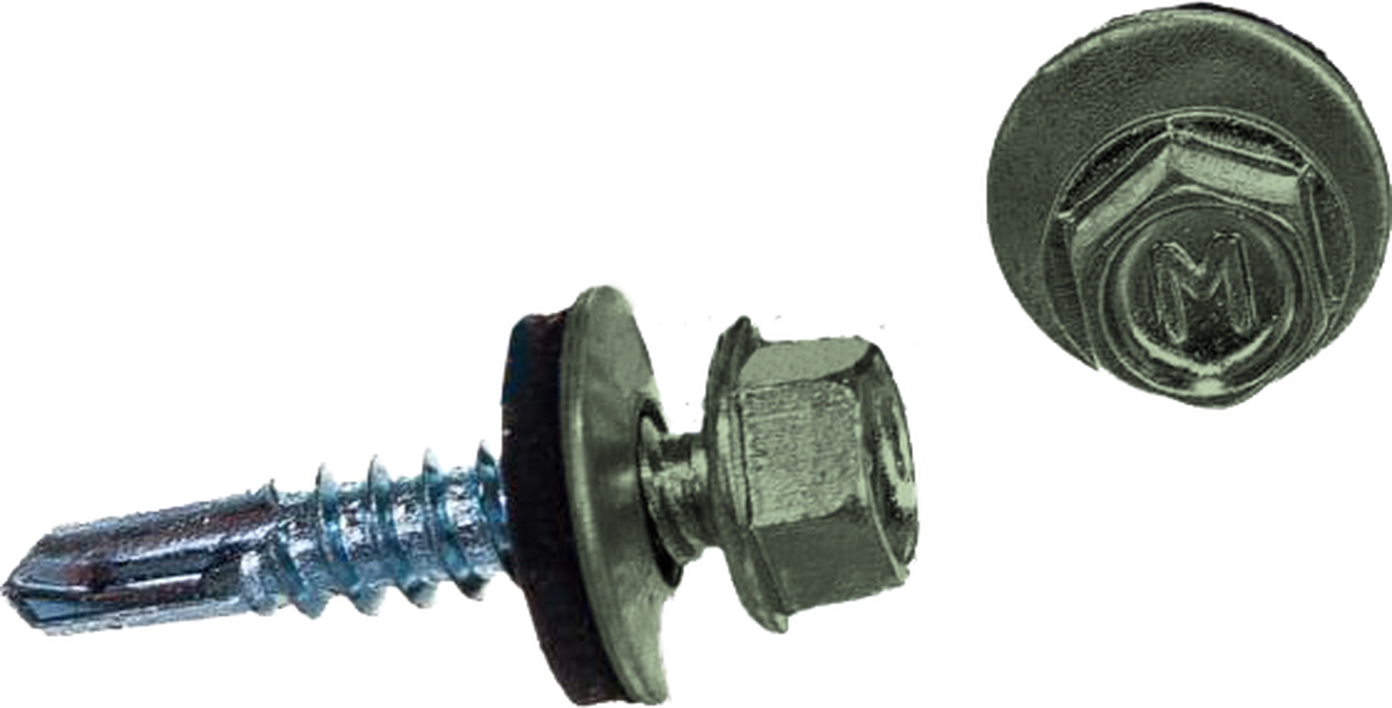 Саморез по металлу Daxmer 5,5х25 RAL 6019 (250) сверло №3