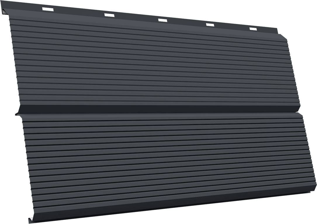 ЭкоБрус Гофр Grand Line 0,5 Drap ТХ с пленкой RAL 7024 мокрый асфальт