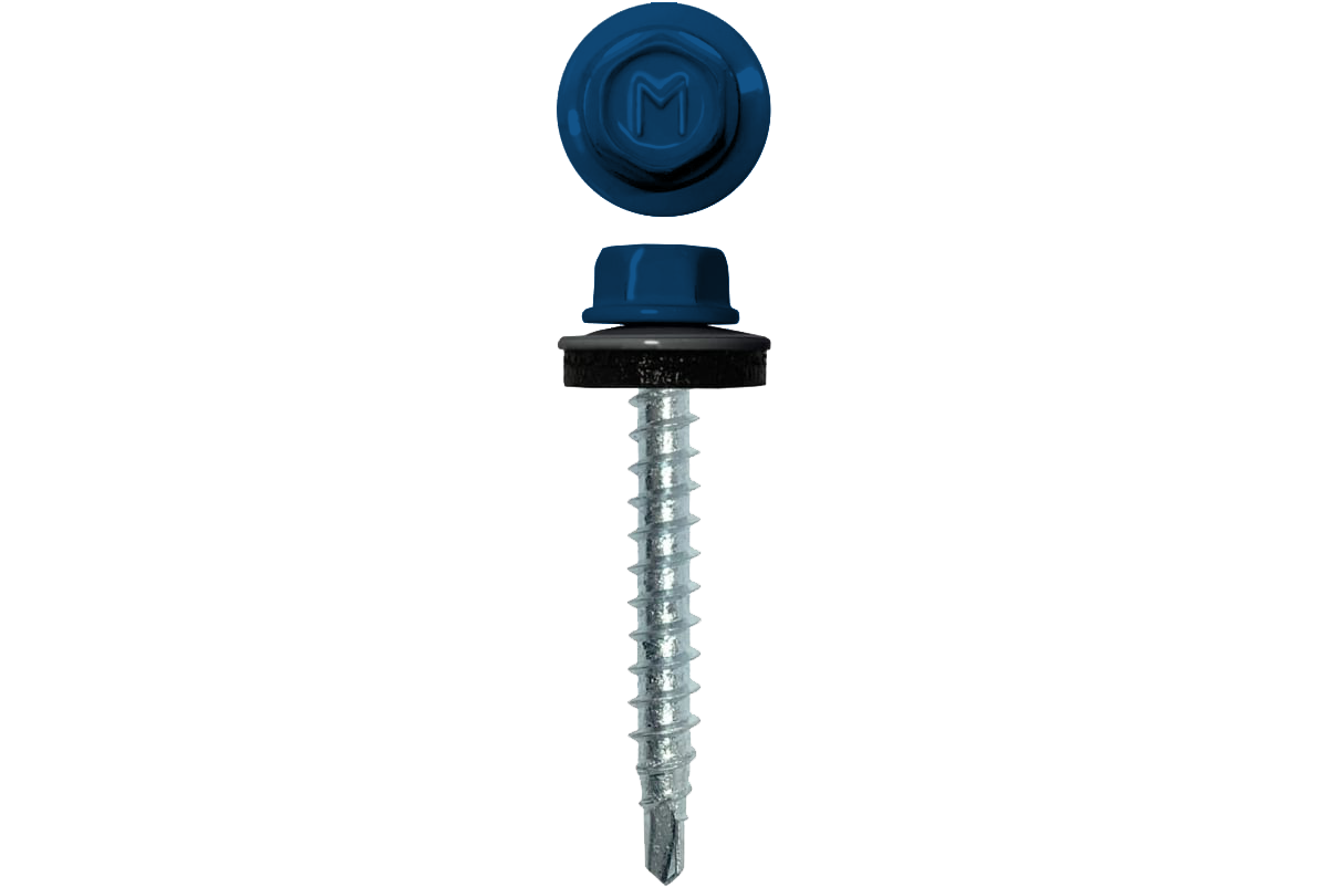 Саморез кровельный Daxmer 4,8х29 RAL 5005 (250) сверло №1