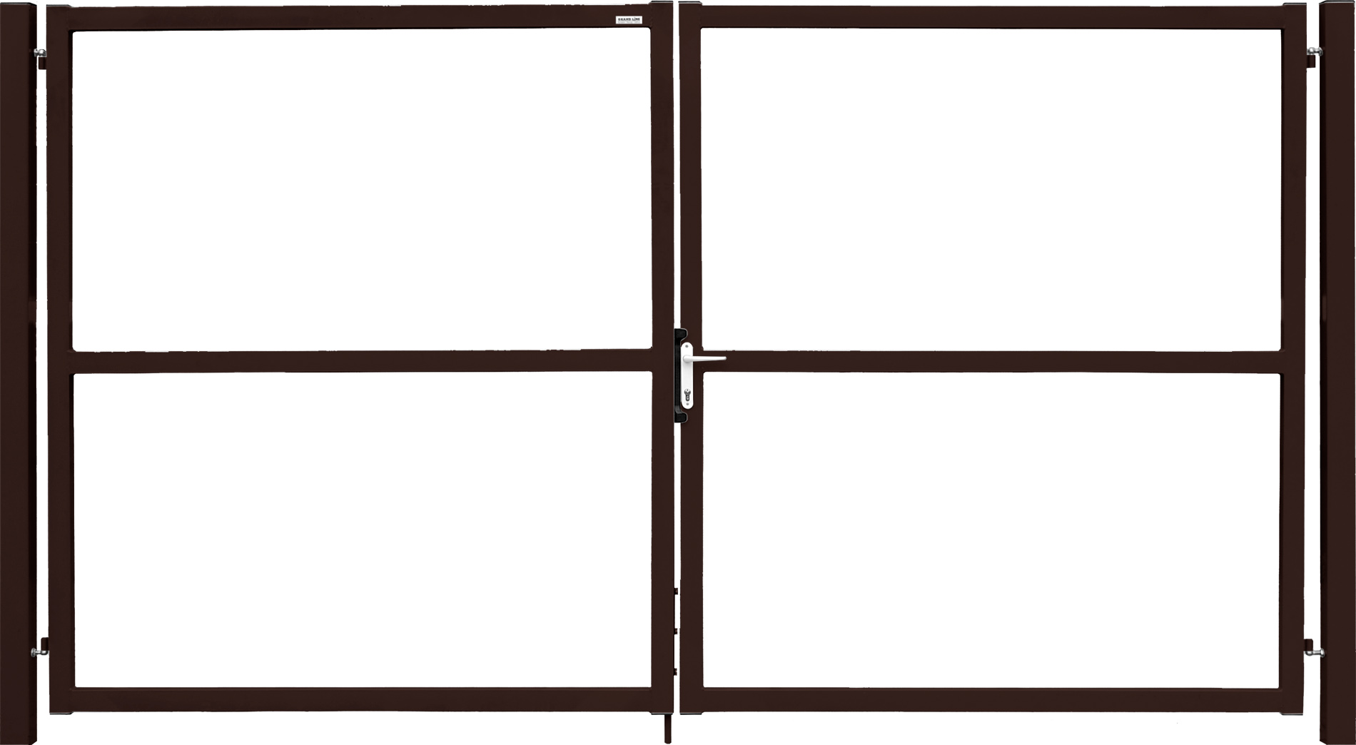 Ворота Colority цинк с замком 1,8х4,0 RAL 8017