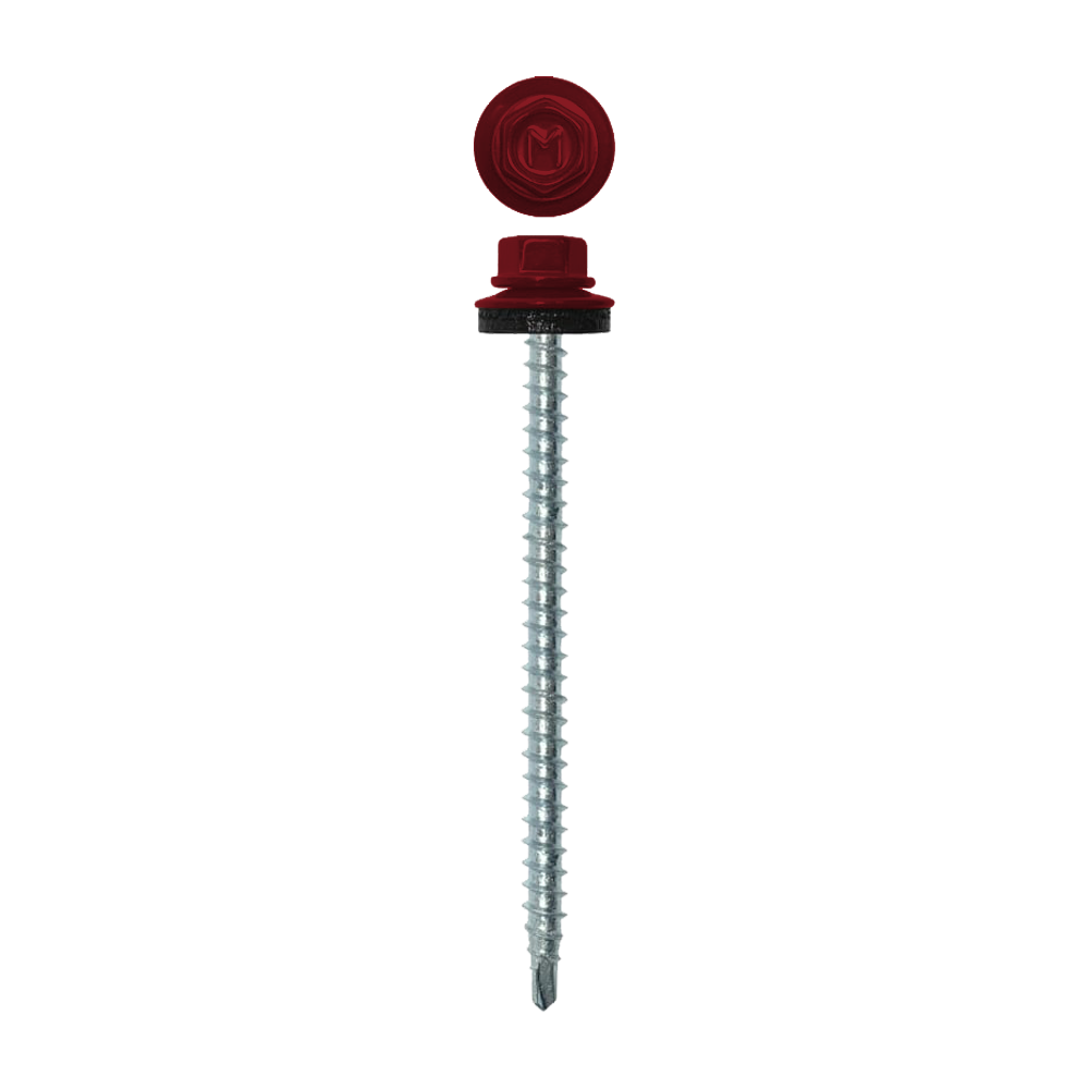 Саморез кровельный Daxmer 4,8х70 RAL 3003 (100) сверло №1