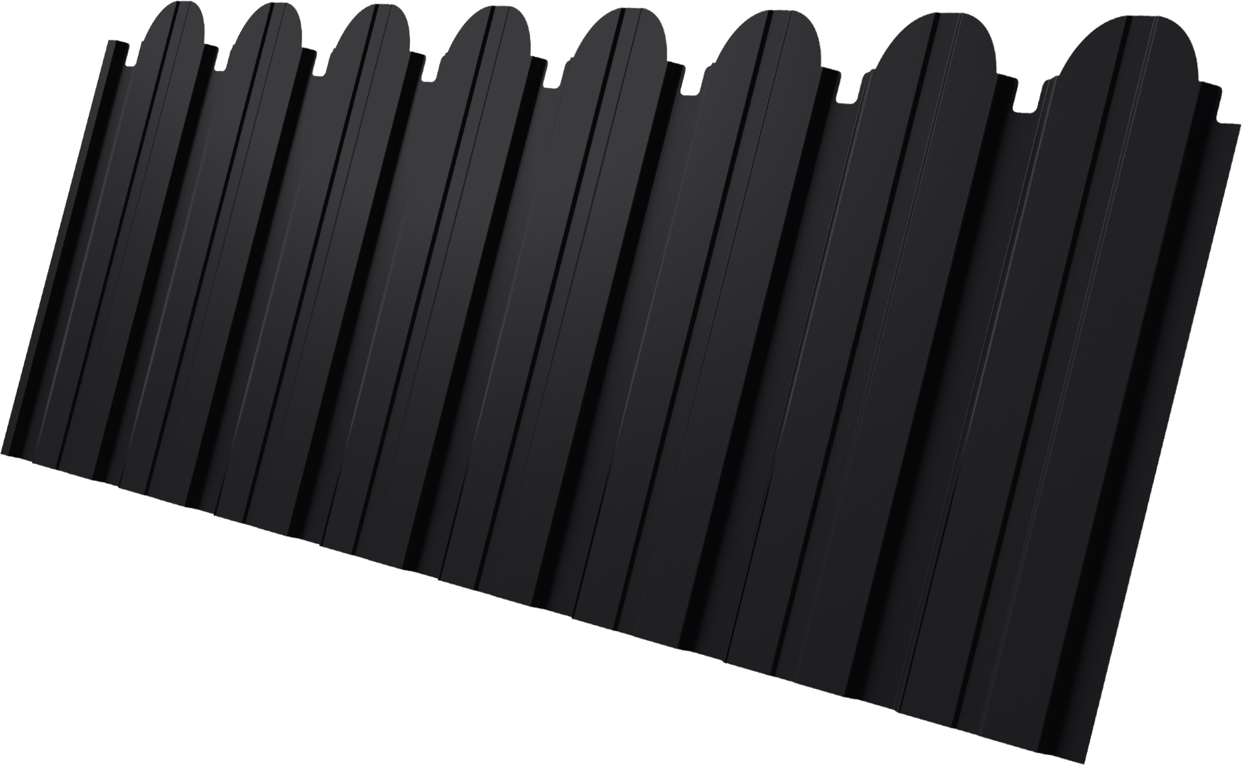 Профнастил C10B фигурный Grand Line 0,5 Drap ТХ RAL 9005 черный