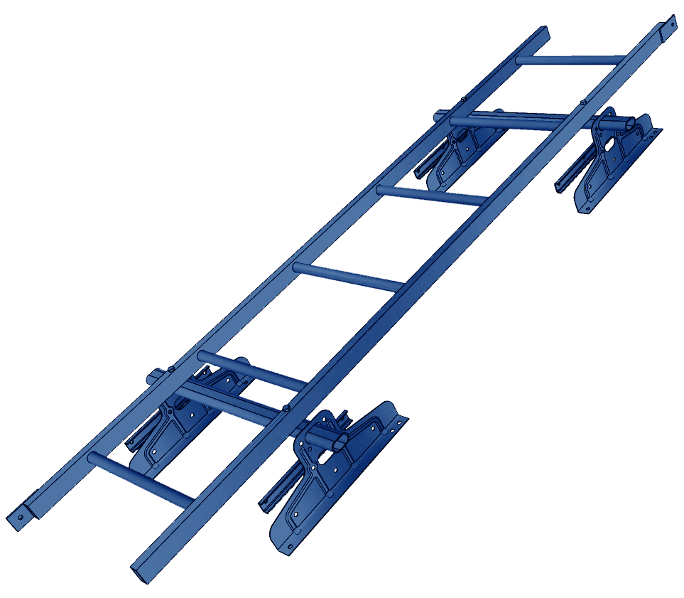 Лестница кровельная для фальца RAL 5005 (1,92м)