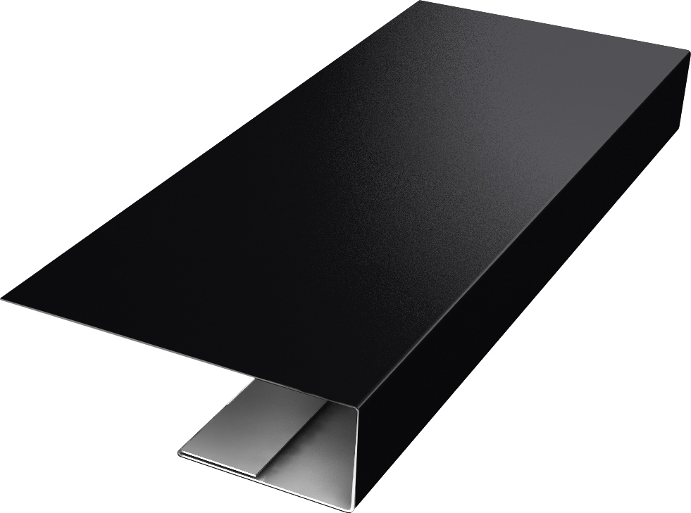 J-Профиль 12мм Grand Line 0,45 Drap СТ RAL 9005 черный (2м)