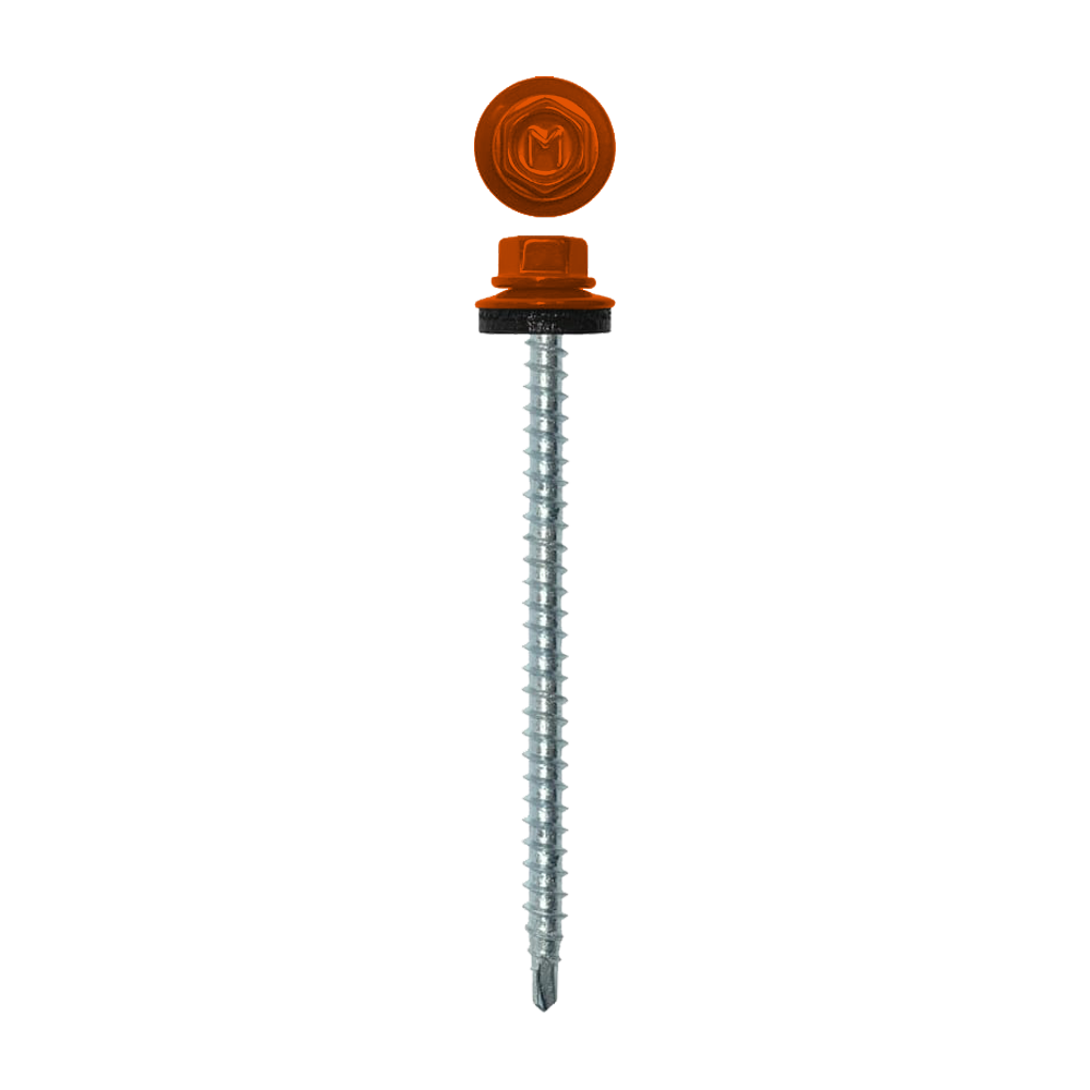 Саморез кровельный Daxmer 4,8х70 RAL 2004 (100) сверло №1