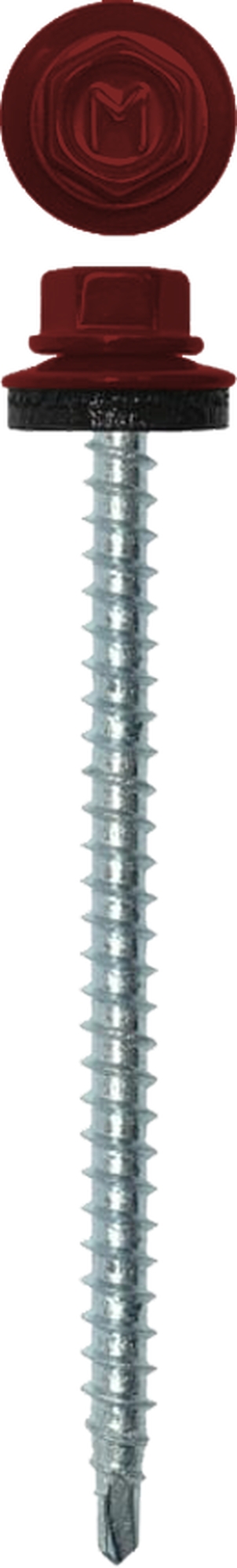 Саморез кровельный Daxmer 4,8х70 RAL 3011 (100) сверло №1