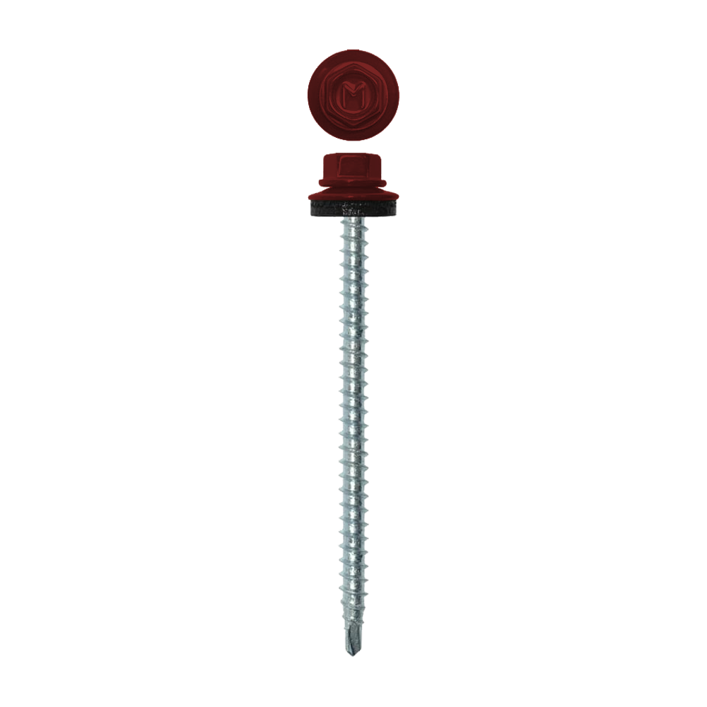 Саморез кровельный Daxmer 4,8х70 RAL 3011 (100) сверло №1