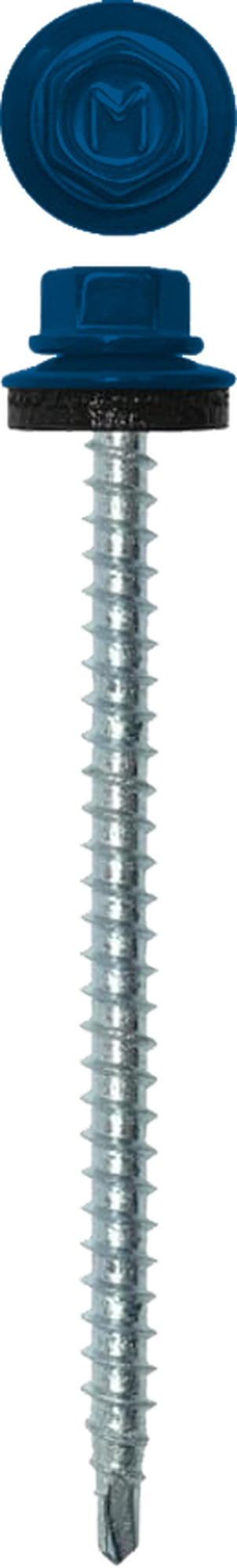 Саморез кровельный Daxmer 4,8х70 RAL 5005 (100) сверло №1