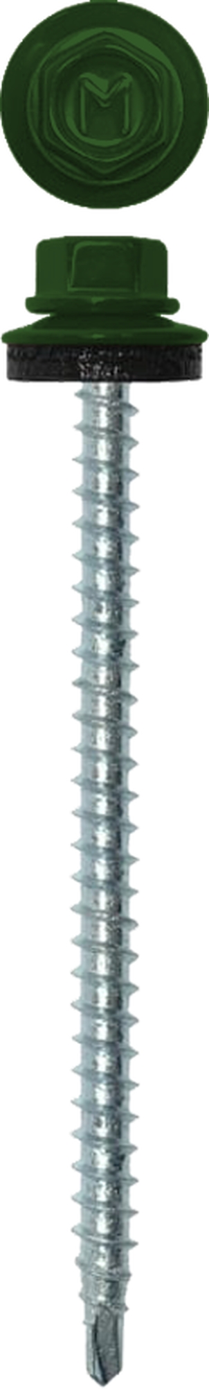 Саморез кровельный Daxmer 4,8х70 RAL 6002 (100) сверло №1