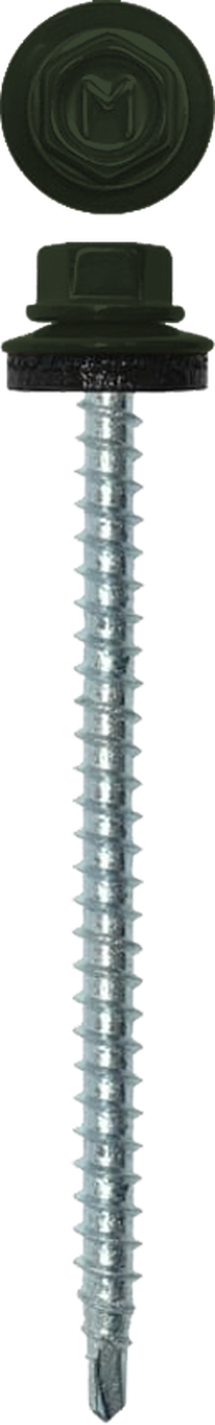 Саморез кровельный Daxmer 4,8х70 RAL 6020 (100) сверло №1