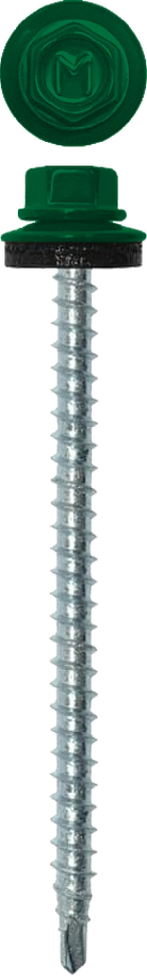 Саморез кровельный Daxmer 4,8х70 RAL 6029 (100) сверло №1
