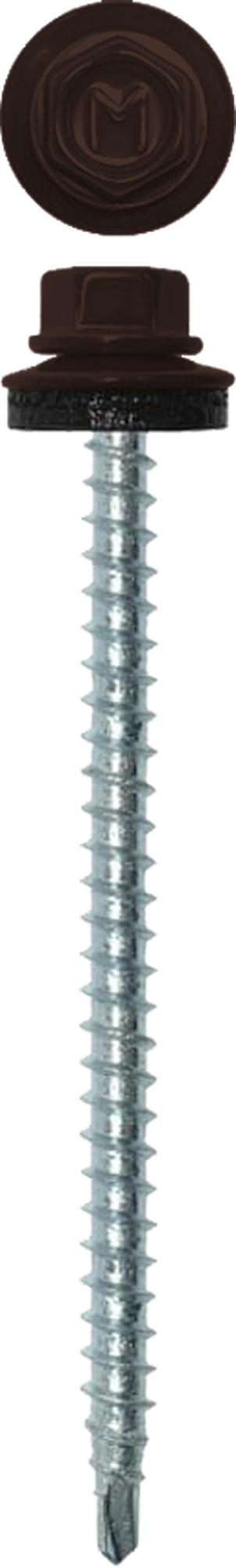 Саморез кровельный Daxmer 4,8х70 RAL 8017 (100) сверло №1