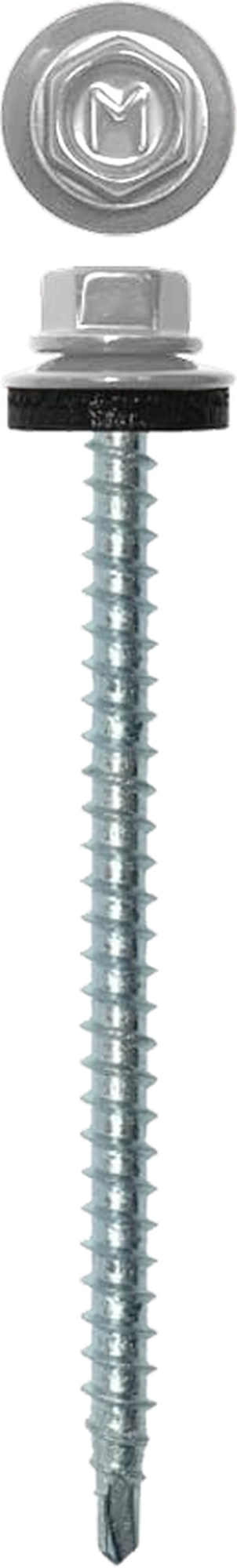 Саморез кровельный Daxmer 4,8х70 RAL 9003 (100) сверло №1