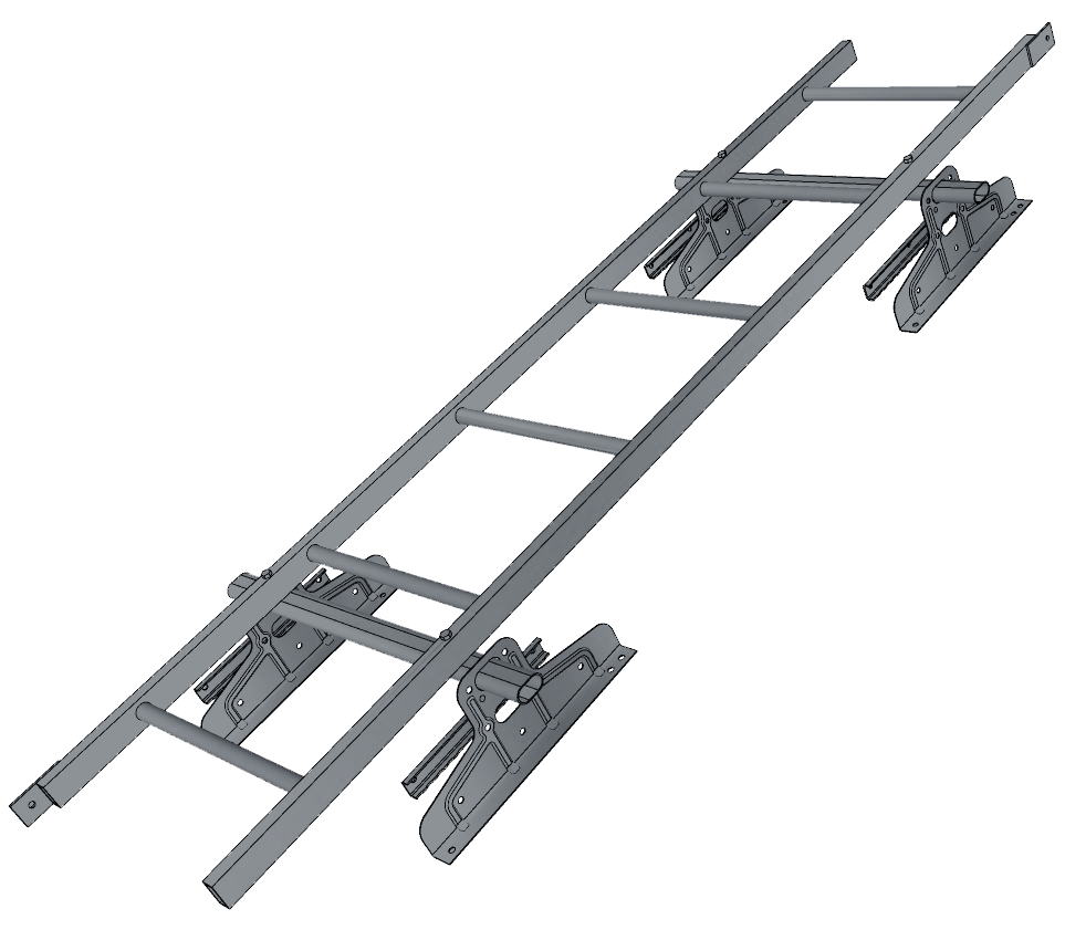 Лестница кровельная для фальца RAL 7040 (1,92м)