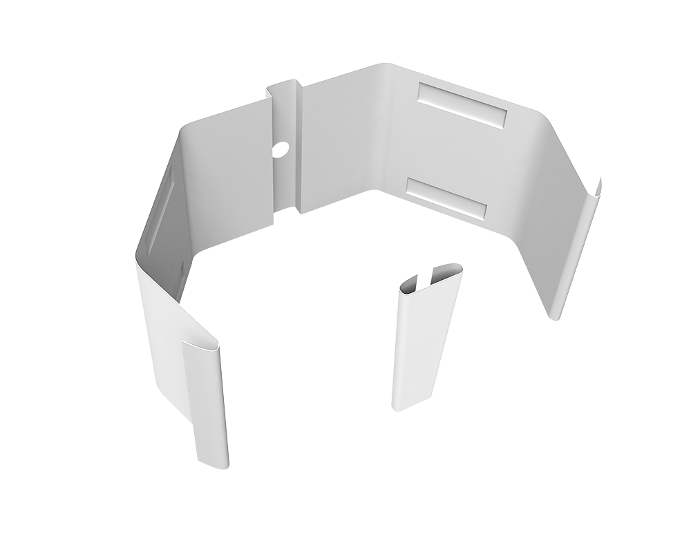 Крепление трубы для гофры на кирпич Vortex в2 RAL 9003 сигнальный белый