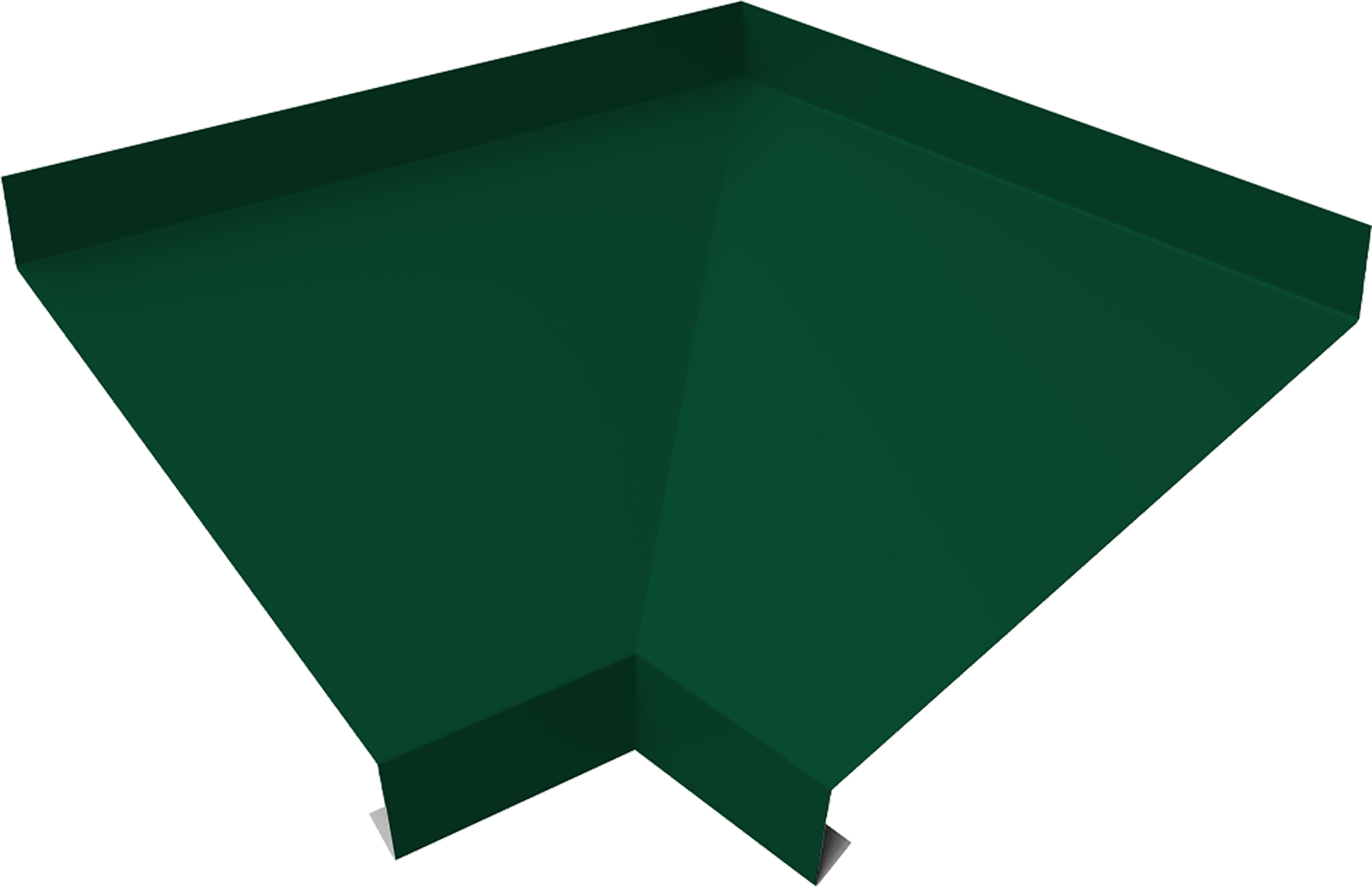Угол отлива внутренний 250 Grand Line 0,5 Сатин с пленкой RAL 6005 зеленый мох