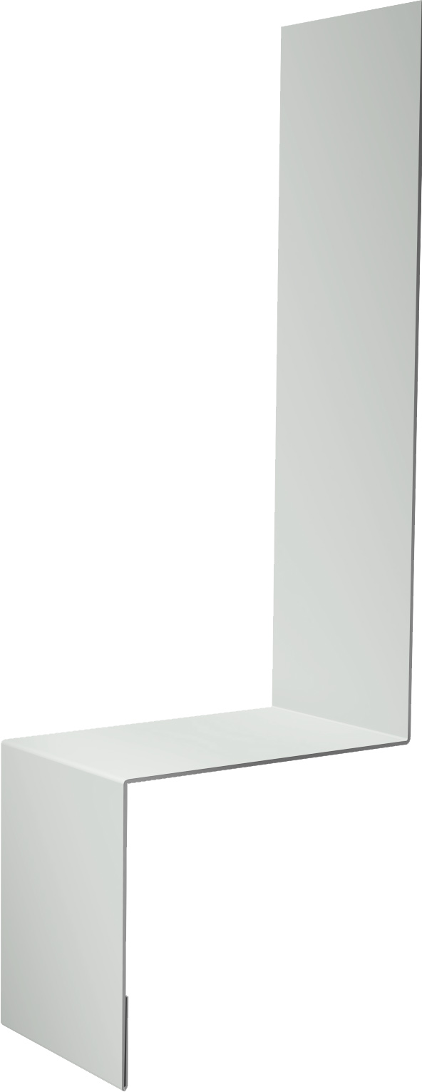 Планка примыкание боковое фальц Grand Line 0,45 ПЭ с пленкой RAL 9003 сигнальный белый (2м)