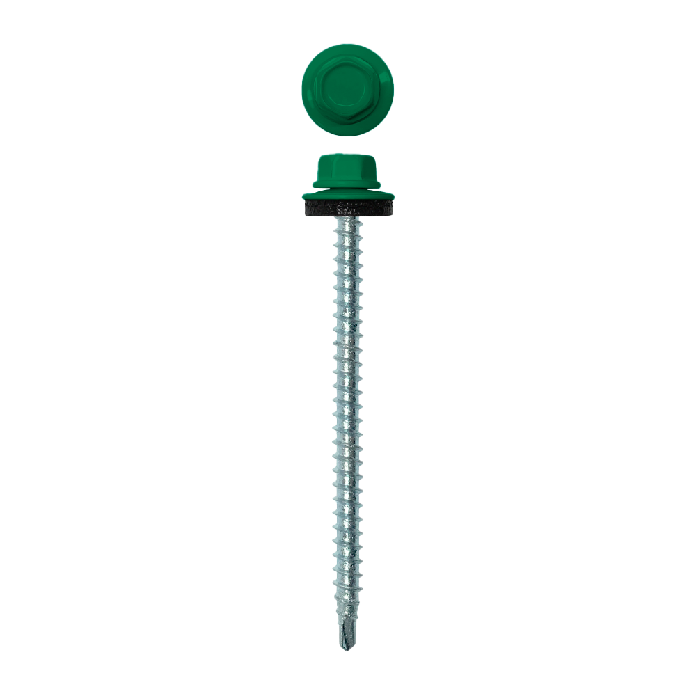 Саморез кровельный 4,8х70 (100шт) сверло №1 RAL 6029