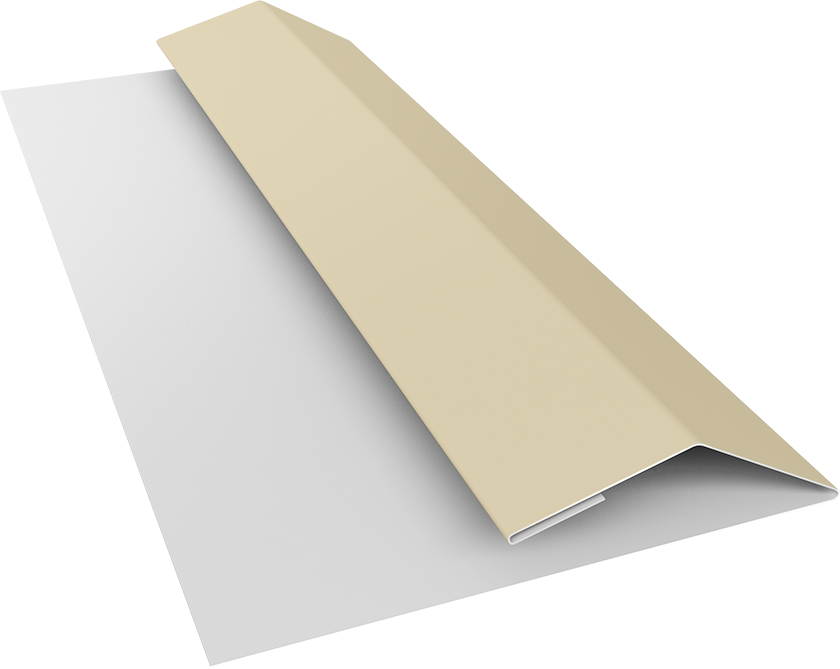 Планка финишная Блок-хаус новый Grand Line 0,45 Drap ТХ RAL 1015 светлая слоновая кость (3м)