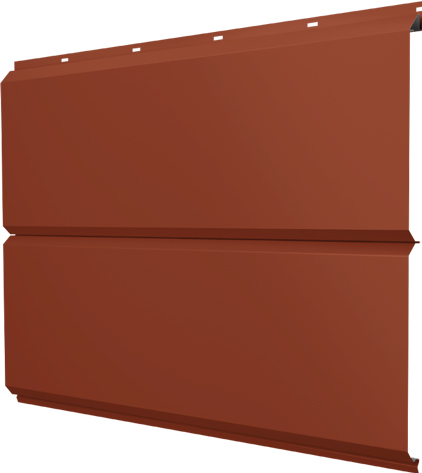 ЭкоБрус новый Grand Line 0,45 Drap с пленкой RAL 8004 терракота